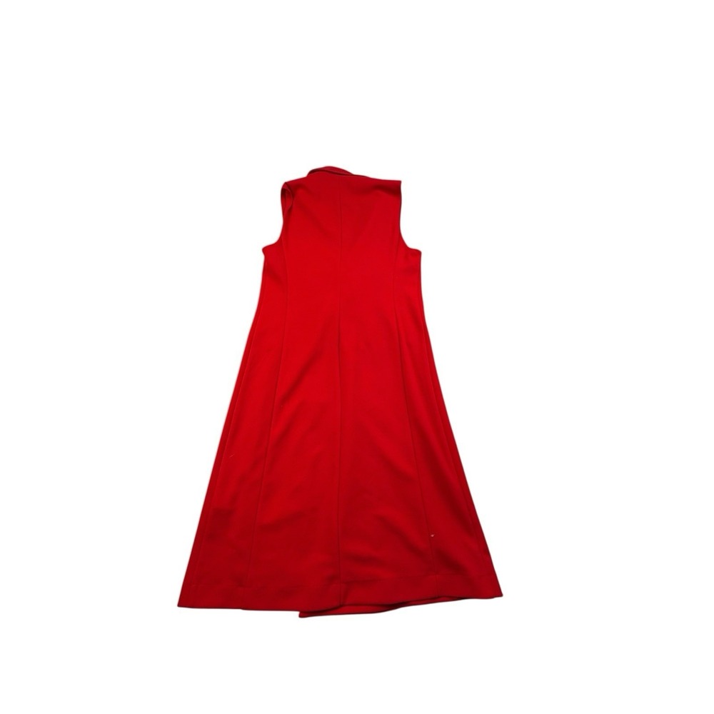 Shelby + Palmer Red Sleeveless Blazer Dress Gold Buttons Size 8 NWT - Picture 2 of 8